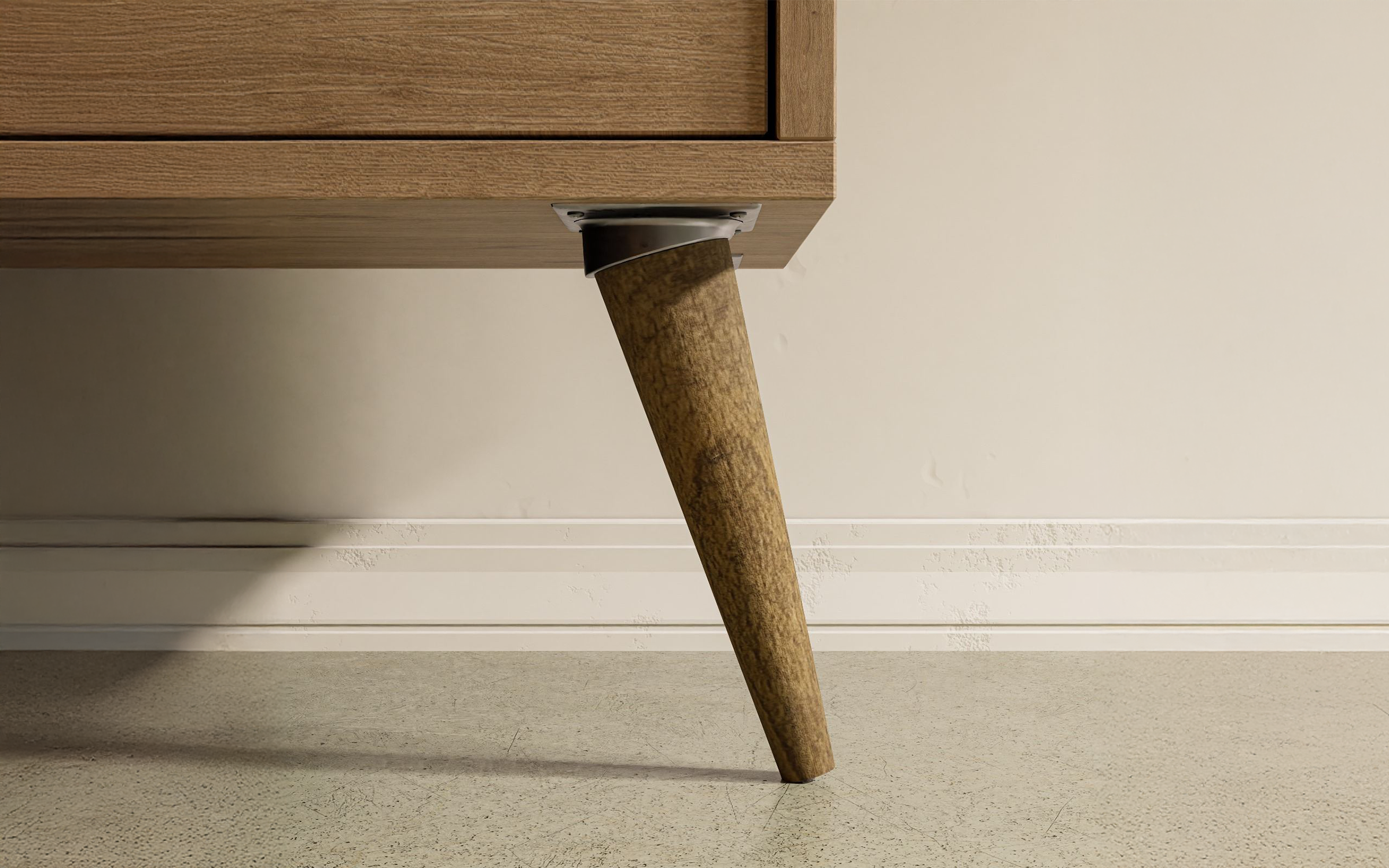 Comoda Exen, stejar + alb  5